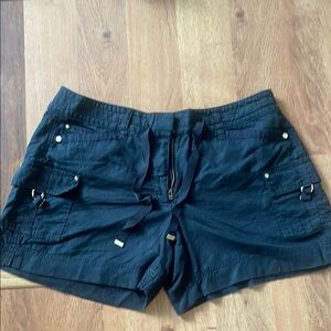 White House Black Market linen Black Cargo Shorts